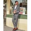 COOFANDY Men’s Suits 2 Piece Classic Fit Casual Suits Set 2 Button Suit(Light Grey)