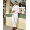 COOFANDY Men’s Suits 2 Piece Classic Fit Casual Suits Set 2 Button Suit(White)