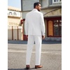 COOFANDY Men’s Suits 2 Piece Classic Fit Casual Suits Set 2 Button Suit(White)
