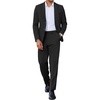 COOFANDY Mens 2 Piece Suits Slim Fit Two Button Blazer Pants Set for Casual Business Wedding(Black)