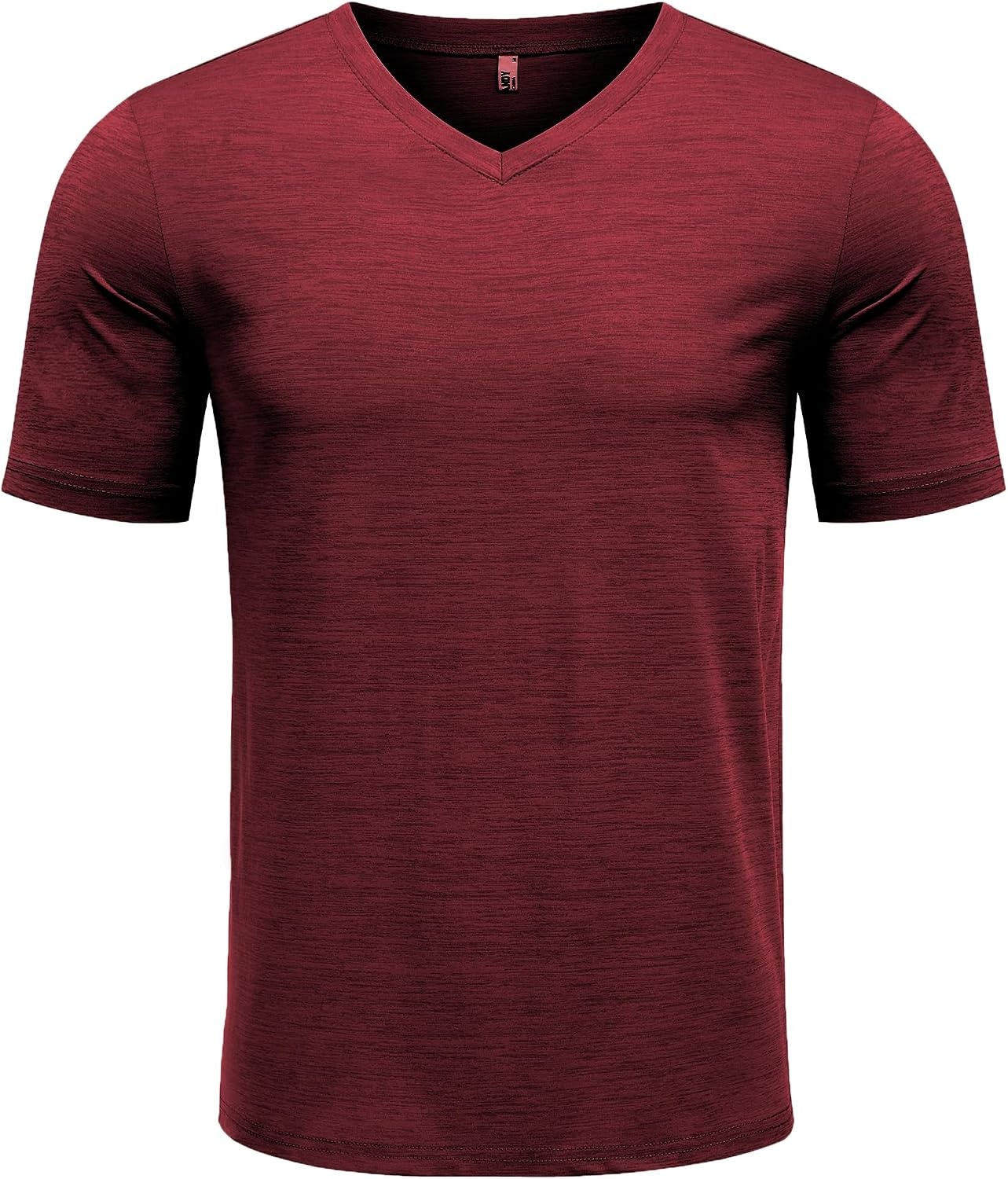 image:imageCOOFANDY Mens T Shirts Short Sleeve Classic V Neck Casual Summer Basic Tee Textured Classic Plain Shirts Soft Lightweight Breathable T Shirt Daily Use Office Going Out Top for MenWine Red