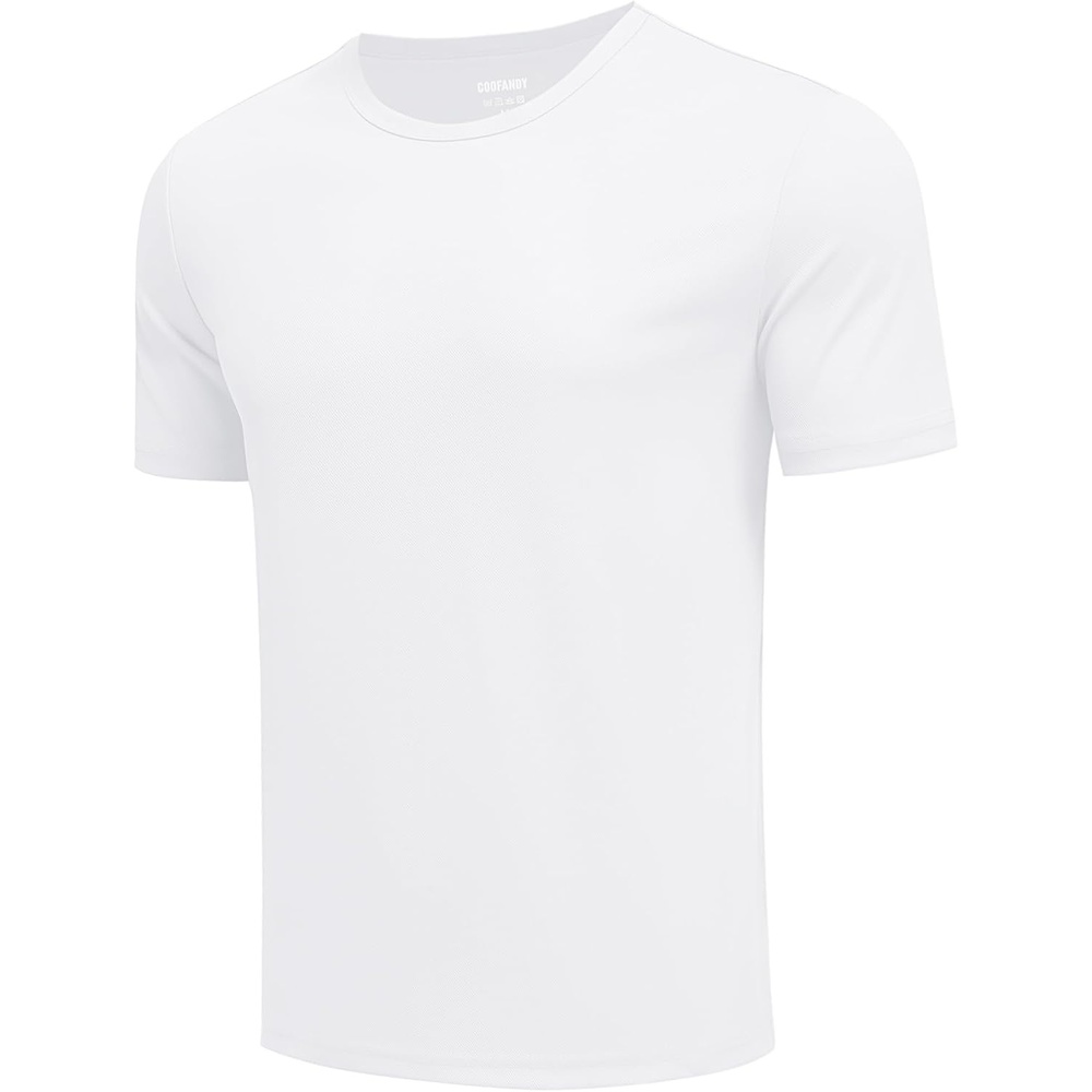 image:imageCOOFANDY Mens Workout TShirts 3 Pack Quick Dry Athletic TShirts  Moisture Wicking Athletic Shirts Crew Neck Running Gym Casual Sports Tees Tops BulkBreathableAwhite
