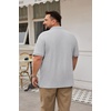 COOFANDY Men’s Big and Tall Polo Shirt Short Sleeve Cotton Pique Golf Shirt | Collared Polo, 2 Button Shirt, Breathable, Oversized, Casual, Work, Office, Outdoor Shirt for Men(Light Grey)