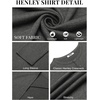 COOFANDY Mens Henley Shirt Long Sleeve Casual Stretch Solid T-Shirts Fashion Pullover Lightweight Fall Tops(Dark Grey)