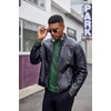 COOFANDY Mens Henley Shirt Long Sleeve Casual Stretch Solid T-Shirts Fashion Pullover Lightweight Fall Tops(Green)