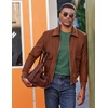 COOFANDY Mens Henley Shirt Long Sleeve Casual Stretch Solid T-Shirts Fashion Pullover Lightweight Fall Tops(Green)