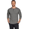 COOFANDY Mens Henley Shirt Long Sleeve Casual Stretch Solid T-Shirts Fashion Pullover Lightweight Fall Tops(Light Grey)