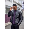 COOFANDY Mens Henley Shirt Long Sleeve Casual Stretch Solid T-Shirts Fashion Pullover Lightweight Fall Tops(Purple)