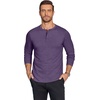 COOFANDY Mens Henley Shirt Long Sleeve Casual Stretch Solid T-Shirts Fashion Pullover Lightweight Fall Tops(Purple)