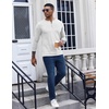 COOFANDY Mens Henley Shirt Long Sleeve Casual Stretch Solid T-Shirts Fashion Pullover Lightweight Fall Tops(White)