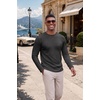 COOFANDY Men’s Long Sleeve Tee Shirts Crew Neck T Shirts Casual Basic Tees | Soft Stretch T-Shirts, Pullover Shirts, Fashion, Office, Sports, Parties, Streetwear, Festivals, Dating, Outdoor Activities(Dark Grey)