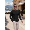 COOFANDY Men’s Long Sleeve Tee Shirts Crew Neck T Shirts Casual Basic Tees | Soft Stretch T-Shirts, Pullover Shirts, Fashion, Office, Sports, Parties, Streetwear, Festivals, Dating, Outdoor Activities(A-black)