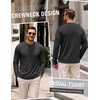 COOFANDY Men’s Long Sleeve Tee Shirts Crew Neck T Shirts Casual Basic Tees | Soft Stretch T-Shirts, Pullover Shirts, Fashion, Office, Sports, Parties, Streetwear, Festivals, Dating, Outdoor Activities(Dark Grey)