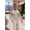 COOFANDY Men’s Long Sleeve Tee Shirts Crew Neck T Shirts Casual Basic Tees | Soft Stretch T-Shirts, Pullover Shirts, Fashion, Office, Sports, Parties, Streetwear, Festivals, Dating, Outdoor Activities(A-light Khaki)