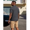 COOFANDY Mens Polo Shirts Short Sleeve Casual Summer Polo Tee Collared Tops | Button Collar,Soft Fabric,Casual Stylish,Classic Basic,Lightweight,Summer,Fashion,Golf(Dark Grey)