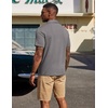COOFANDY Mens Polo Shirts Short Sleeve Casual Summer Polo Tee Collared Tops | Button Collar,Soft Fabric,Casual Stylish,Classic Basic,Lightweight,Summer,Fashion,Golf(Grey)