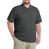 COOFANDY Men’s Big and Tall Polo Shirt Short Sleeve Cotton Pique Golf Shirt | Collared Polo, 2 Button Shirt, Breathable, Oversized, Casual, Work, Office, Outdoor Shirt for Men(Dark Grey)