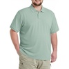 COOFANDY Men’s Big and Tall Polo Shirt Short Sleeve Cotton Pique Golf Shirt | Collared Polo, 2 Button Shirt, Breathable, Oversized, Casual, Work, Office, Outdoor Shirt for Men(Light Green)