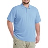 COOFANDY Men’s Big and Tall Polo Shirt Short Sleeve Cotton Pique Golf Shirt | Collared Polo, 2 Button Shirt, Breathable, Oversized, Casual, Work, Office, Outdoor Shirt for Men(Light Blue)