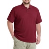 COOFANDY Men’s Big and Tall Polo Shirt Short Sleeve Cotton Pique Golf Shirt | Collared Polo, 2 Button Shirt, Breathable, Oversized, Casual, Work, Office, Outdoor Shirt for Men(Dark Red)