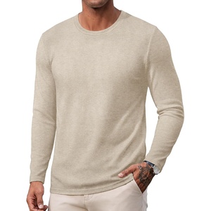 COOFANDY Men’s Long Sleeve Tee Shirts Crew Neck T Shirts Casual Basic Tees | Soft Stretch T-Shirts, Pullover Shirts, Fashion, Office, Sports, Parties, Streetwear, Festivals, Dating, Outdoor Activities(A-light Khaki)