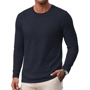 COOFANDY Men’s Long Sleeve Tee Shirts Crew Neck T Shirts Casual Basic Tees | Soft Stretch T-Shirts, Pullover Shirts, Fashion, Office, Sports, Parties, Streetwear, Festivals, Dating, Outdoor Activities(Dark Blue)