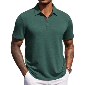 COOFANDY Mens Polo Shirts Short Sleeve Casual Summer Polo Tee Collared Tops | Button Collar,Soft Fabric,Casual Stylish,Classic Basic,Lightweight,Summer,Fashion,Golf(Green)