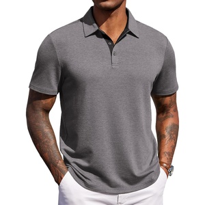 COOFANDY Mens Polo Shirts Short Sleeve Casual Summer Polo Tee Collared Tops | Button Collar,Soft Fabric,Casual Stylish,Classic Basic,Lightweight,Summer,Fashion,Golf(Grey)