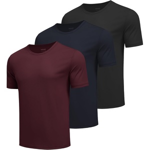 COOFANDY Men’s Workout T-Shirts 3 Pack Quick Dry Athletic T-Shirts | Moisture Wicking, Athletic Shirts, Crew Neck, Running, Gym, Casual, Sports Tees Tops Bulk,Breathable(A-black/Midnight Blue/Wine Red-3 Pack)