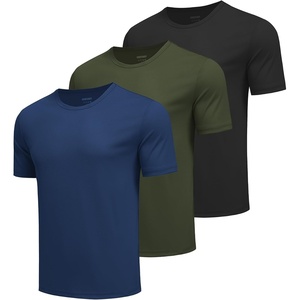 COOFANDY Men’s Workout T-Shirts 3 Pack Quick Dry Athletic T-Shirts | Moisture Wicking, Athletic Shirts, Crew Neck, Running, Gym, Casual, Sports Tees Tops Bulk,Breathable(A-black/Navy Blue/Army Green-3 Pack)