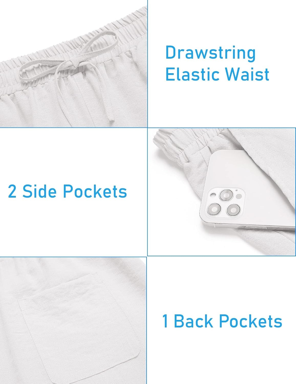 image:imageCOOFANDY Mens 2 Pieces Linen Set Henley Shirt Short Sleeve and Shorts Short Sets 2 Pieces Outfits Button Closure Lightweight Breathable Summer Beach Yoga Matching SetsAwhite