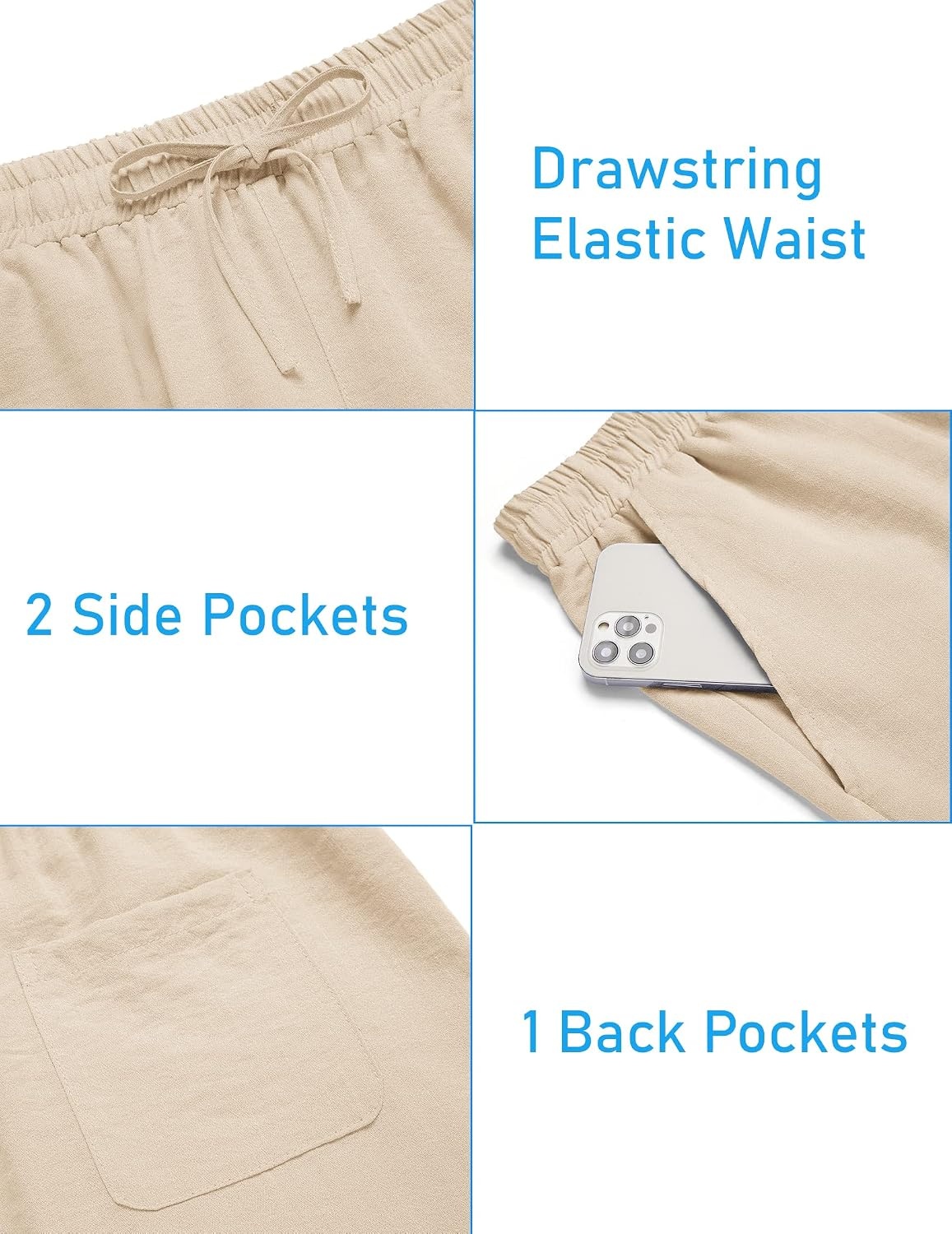 image:imageCOOFANDY Mens 2 Pieces Linen Set Henley Shirt Short Sleeve and Shorts Short Sets 2 Pieces Outfits Button Closure Lightweight Breathable Summer Beach Yoga Matching SetsLight Khaki