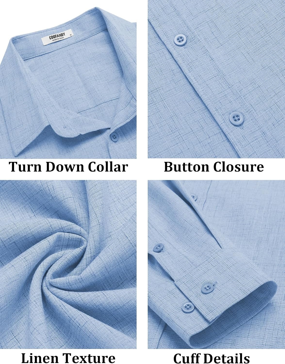 image:imageCOOFANDY Mens Button Down Shirt Long Sleeve Untucked Shirts Summer Casual Dress ShirtsAngel Falls