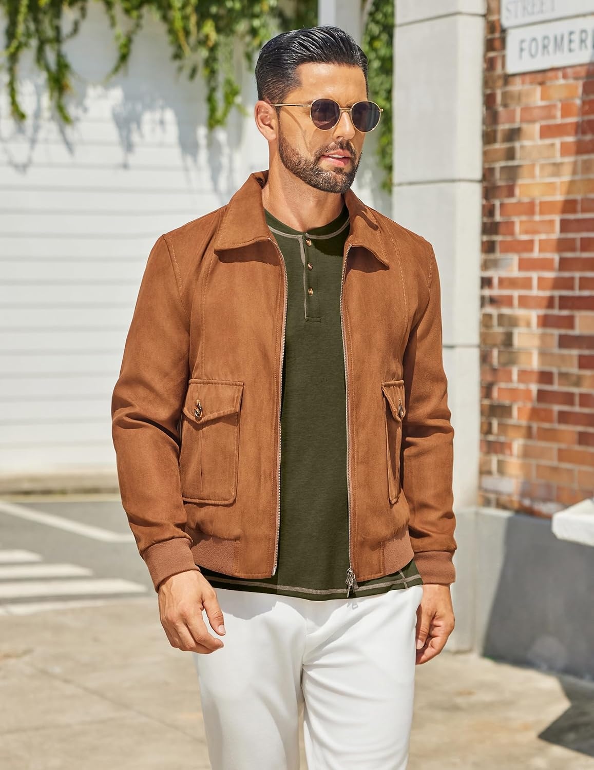 image:imageCOOFANDY Mens Henley Shirts Long Sleeve Casual TShirts Lightweight Tee Maverick SlubLightweightClassicSoft StretchCasualFashion02army Green