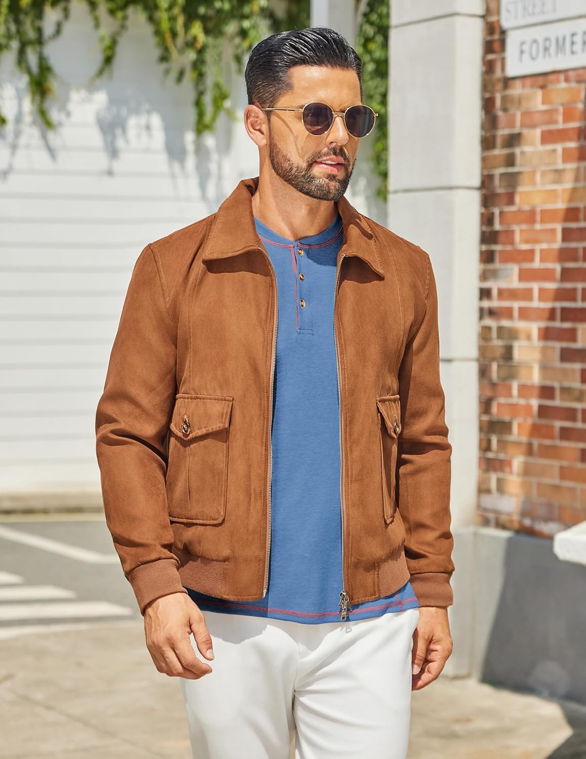 image:imageCOOFANDY Mens Henley Shirts Long Sleeve Casual TShirts Lightweight Tee Maverick SlubLightweightClassicSoft StretchCasualFashionBlue