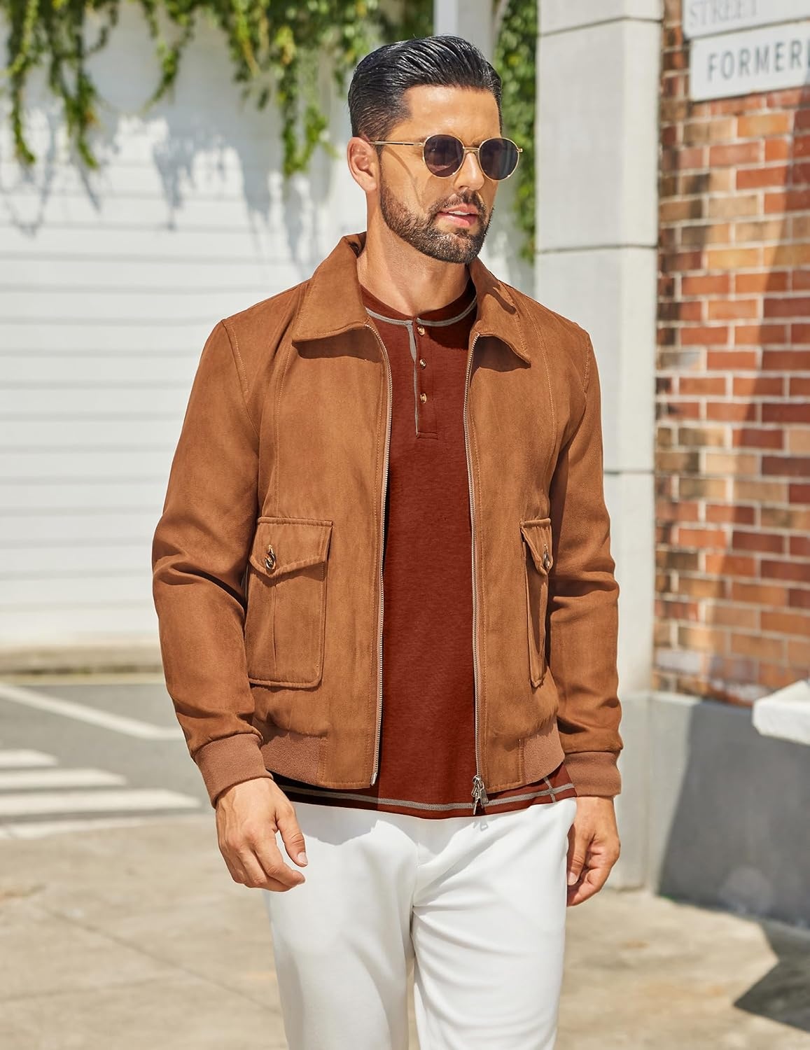 image:imageCOOFANDY Mens Henley Shirts Long Sleeve Casual TShirts Lightweight Tee Maverick SlubLightweightClassicSoft StretchCasualFashionCaramel