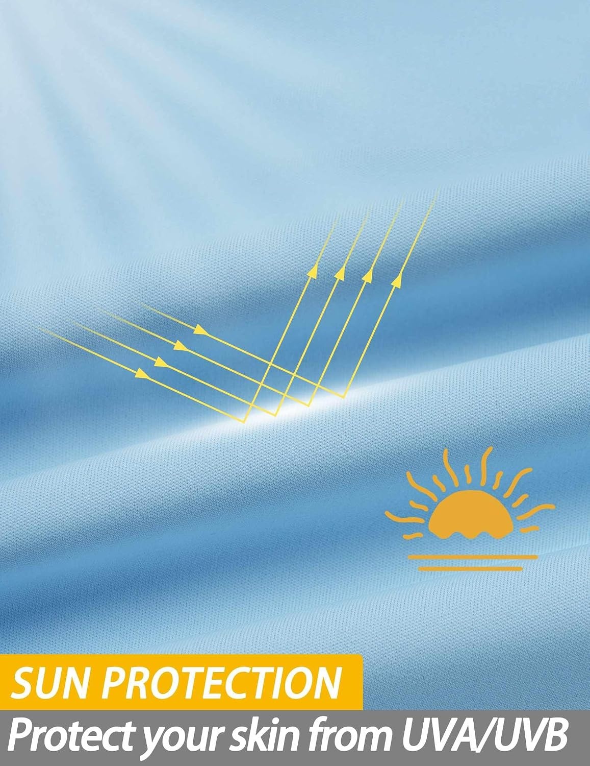 image:imageCOOFANDY Mens Quarter Zip Pullover 14 Zip Mock Neck Sun Protection Lightweight Athletic Golf Polo ShirtsLight Blue