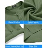 COOFANDY Men’s 2 Pieces Linen Set Henley Shirt Short Sleeve and Shorts | Short Sets, 2 Pieces Outfits, Button Closure, Lightweight, Breathable, Summer Beach Yoga Matching Sets(Army Green)