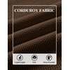 COOFANDY Men’s Corduroy Long Sleeve Polo Shirts Collared Pullover | Soft Textured Fabric, Quarter Button Placket, Lightweight, Regular Fit, Fall Fashion, Business Casual Work Wear(Brown)