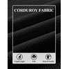 COOFANDY Men’s Corduroy Long Sleeve Polo Shirts Collared Pullover | Soft Textured Fabric, Quarter Button Placket, Lightweight, Regular Fit, Fall Fashion, Business Casual Work Wear(Black)