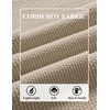COOFANDY Men’s Corduroy Long Sleeve Polo Shirts Collared Pullover | Soft Textured Fabric, Quarter Button Placket, Lightweight, Regular Fit, Fall Fashion, Business Casual Work Wear(Cream)