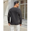 COOFANDY Men’s Henley Shirts Long Sleeve Casual T-Shirts Lightweight Tee | Maverick Slub,Lightweight,Classic,Soft Stretch,Casual,Fashion(02-dark Gray)