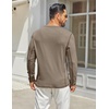 COOFANDY Men’s Henley Shirts Long Sleeve Casual T-Shirts Lightweight Tee | Maverick Slub,Lightweight,Classic,Soft Stretch,Casual,Fashion(02-khaki)