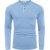 COOFANDY Men’s Long Sleeve Henley Shirts Cotton T-Shirts Casual Pullover Shirt Soft Stretch Basic Tees Fall Tops(Sapphire)