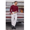 COOFANDY Mens Long Sleeve Muscle T Shirts Slim Fit Casual Crew Neck Ribbed Tee Shirts(Wine Red)
