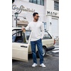 COOFANDY Men’s Long Sleeve Shirts Crew Neck Cotton T-Shirt Casual Shirts | Cotton Fabric, Comfortable and Breathable for Daily Wear, Ribbed Crew Neck, reinforced with Double-Needle Topstitching(All White)