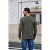 COOFANDY Men’s Long Sleeve Shirts Crew Neck Cotton T-Shirt Casual Shirts | Cotton Fabric, Comfortable and Breathable for Daily Wear, Ribbed Crew Neck, reinforced with Double-Needle Topstitching(Army Green)