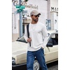 COOFANDY Men’s Long Sleeve Shirts Crew Neck Cotton T-Shirt Casual Shirts | Cotton Fabric, Comfortable and Breathable for Daily Wear, Ribbed Crew Neck, reinforced with Double-Needle Topstitching(All White)