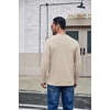 COOFANDY Men’s Long Sleeve Shirts Crew Neck Cotton T-Shirt Casual Shirts | Cotton Fabric, Comfortable and Breathable for Daily Wear, Ribbed Crew Neck, reinforced with Double-Needle Topstitching(Light Khaki)
