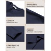 COOFANDY Men’s Long Sleeve Shirts Crew Neck Cotton T-Shirt Casual Shirts | Cotton Fabric, Comfortable and Breathable for Daily Wear, Ribbed Crew Neck, reinforced with Double-Needle Topstitching(Navy)